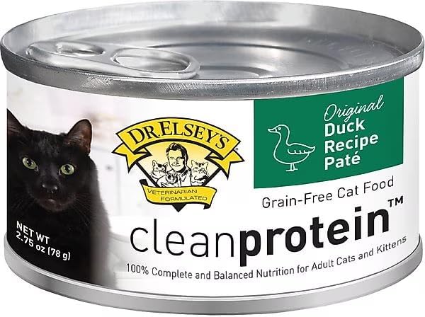 Dr. Elsey's cleanprotein Original Duck Recipe Wet Cat Food, 2.75 oz Can (Pack of 24)