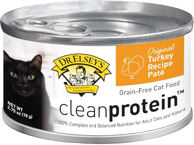 Dr. Elsey's cleanprotein Original Turkey Recipe Wet Cat Food, 2.75 oz Can (Pack of 24)