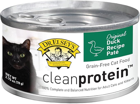 Dr. Elsey's cleanprotein Original Duck Recipe Wet Cat Food, 2.75 oz Can (Pack of 24)