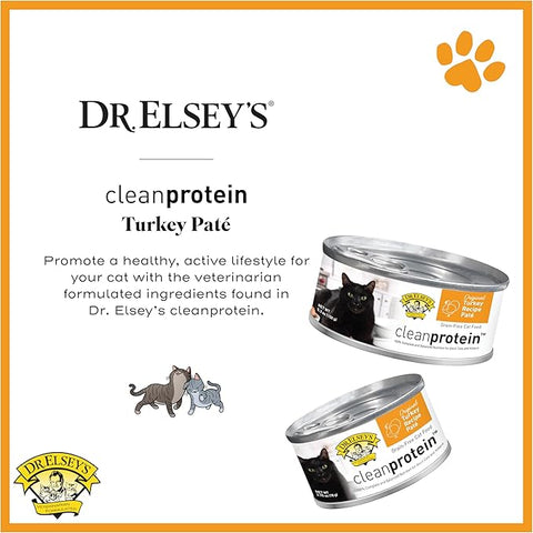 Dr. Elsey's cleanprotein Original Turkey Recipe Wet Cat Food, 2.75 oz Can (Pack of 24)
