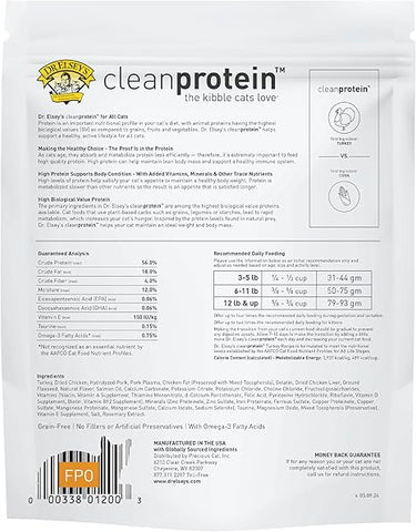 Dr. Elsey's cleanprotein Turkey Cat Kibble 6.6 lb Bag