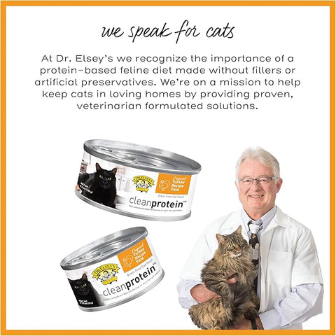 Dr. Elsey's cleanprotein Original Turkey Recipe Wet Cat Food, 2.75 oz Can (Pack of 24)